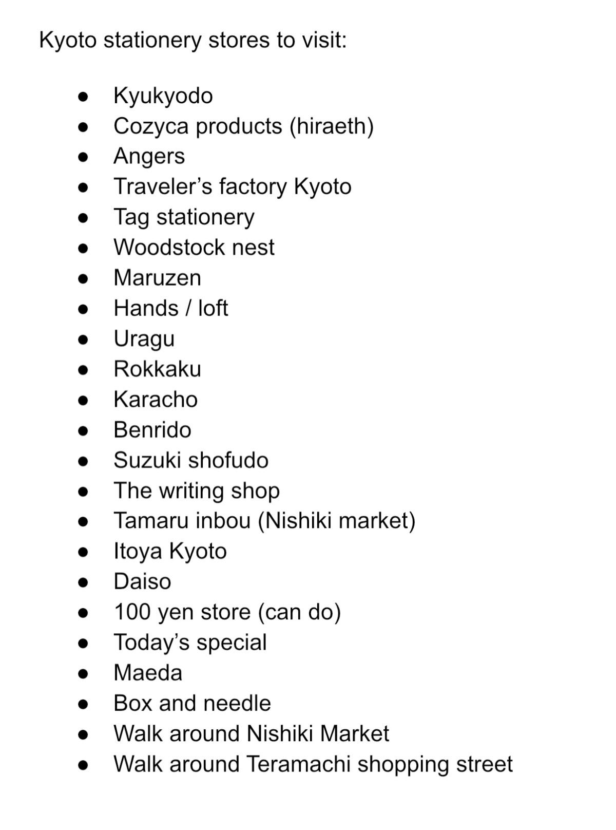 Kyoto's Best Stationery Shops and Shopping Destinations