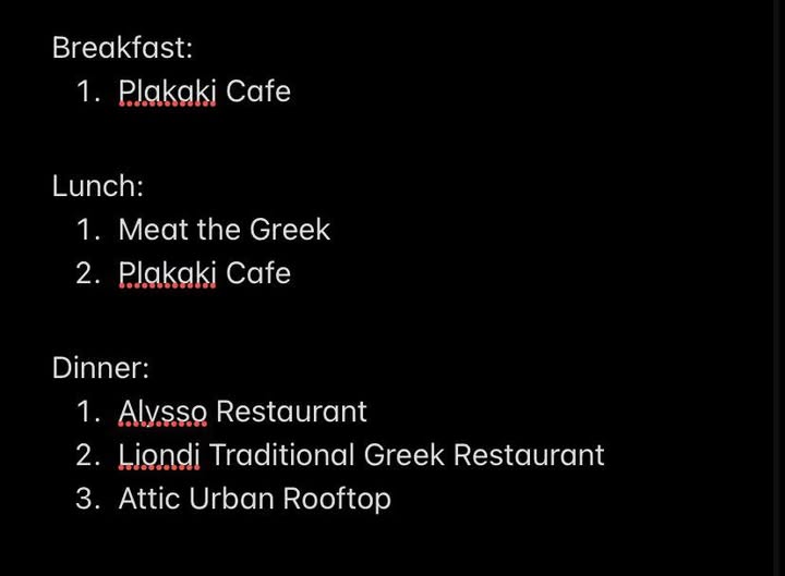 Greek Restaurants And Cafes In Athens