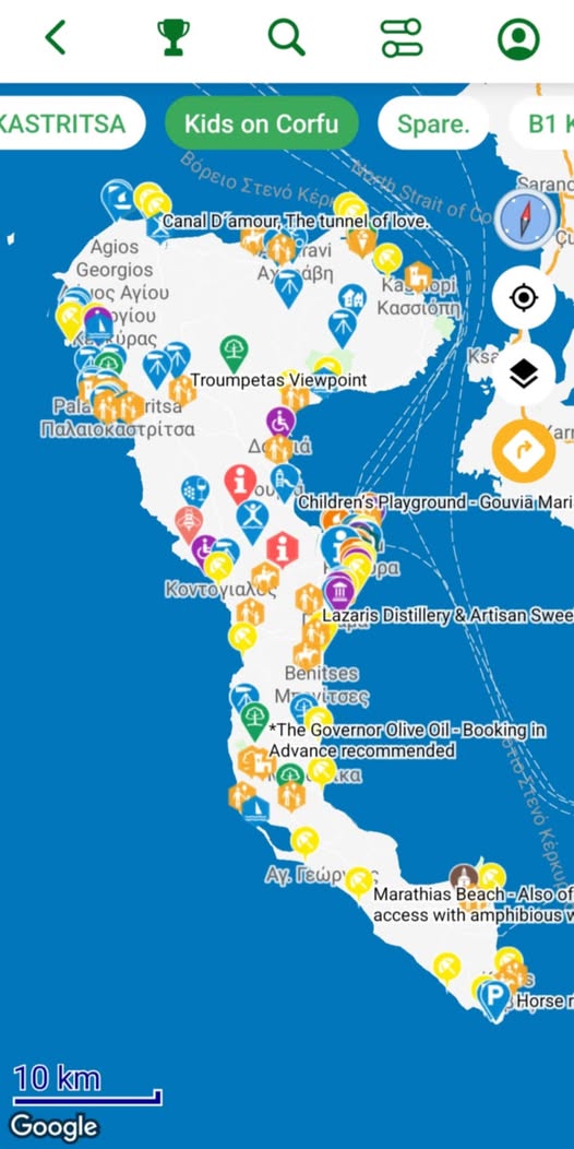 Corfu's Family-Friendly Green Bus Route Stops