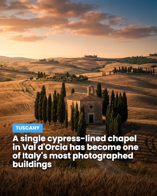Chapel Vitaleta Amidst Val d'Orcia's Cypress Trees