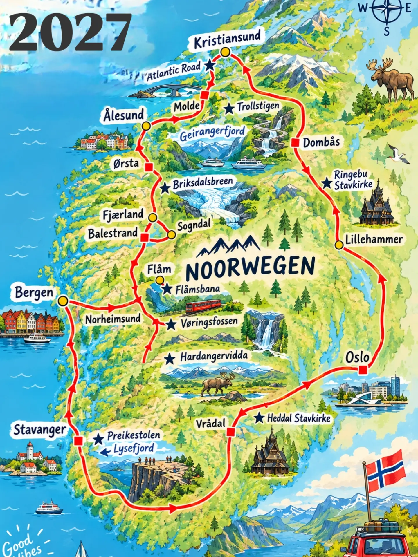 Norwegian Fjords, Mountains, and Scenic Roads Await