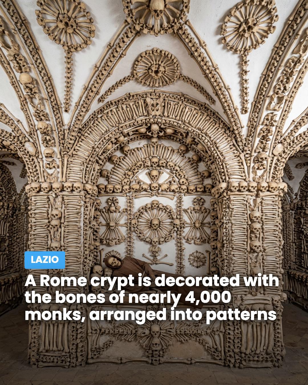 Roman Crypt Decorated With Monks' Bones