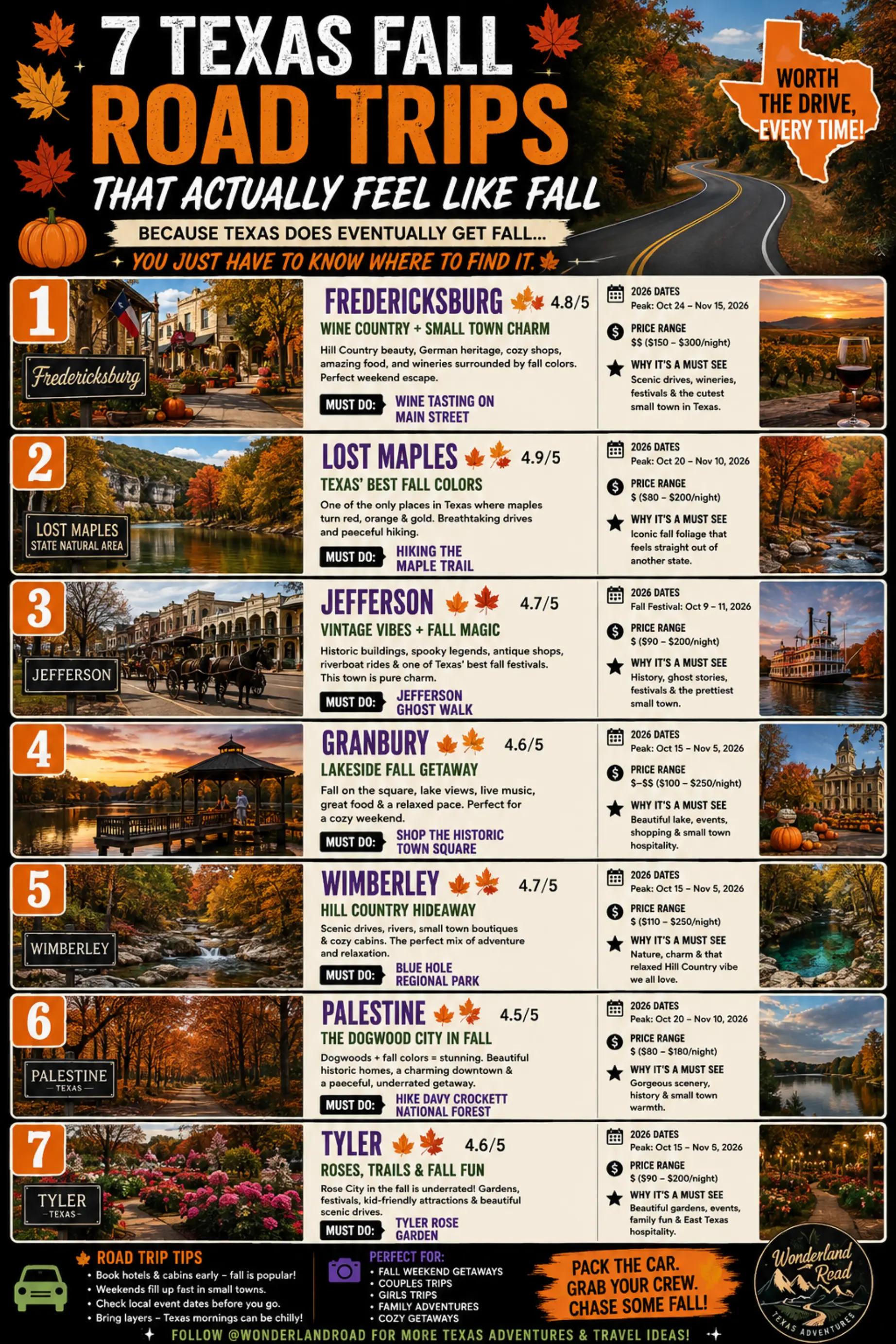 Texas Fall Road Trips For Autumn Adventures