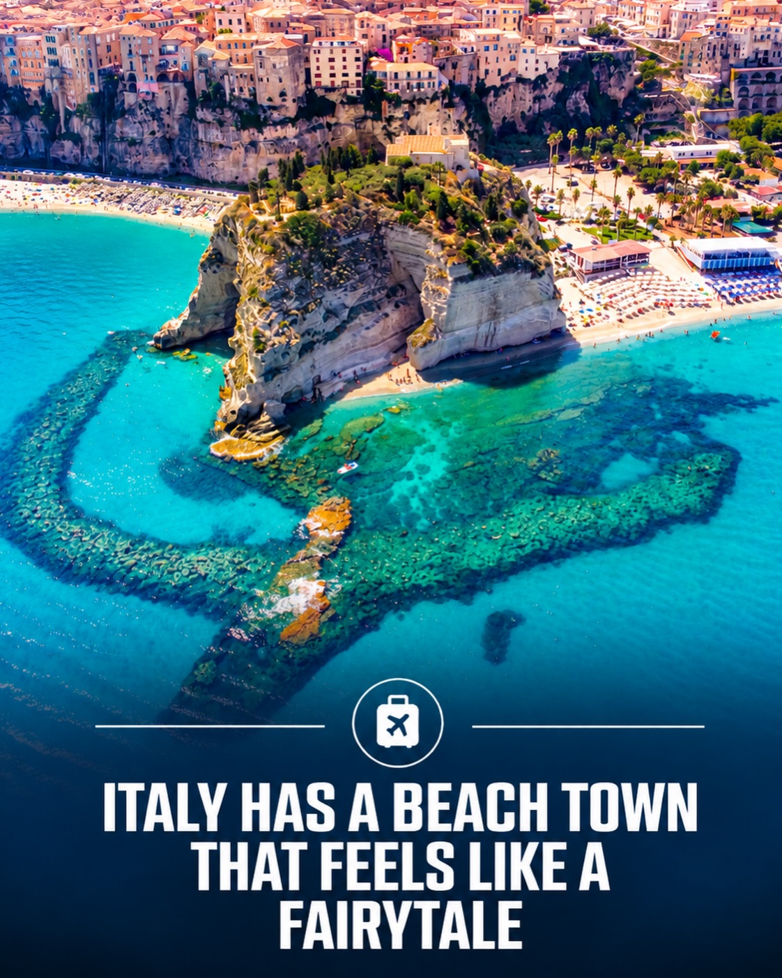 Cliffside Italian Town With Island Church