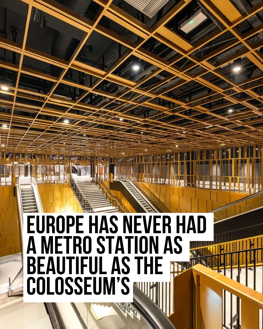 Rome Metro Station Features Colosseum Views
