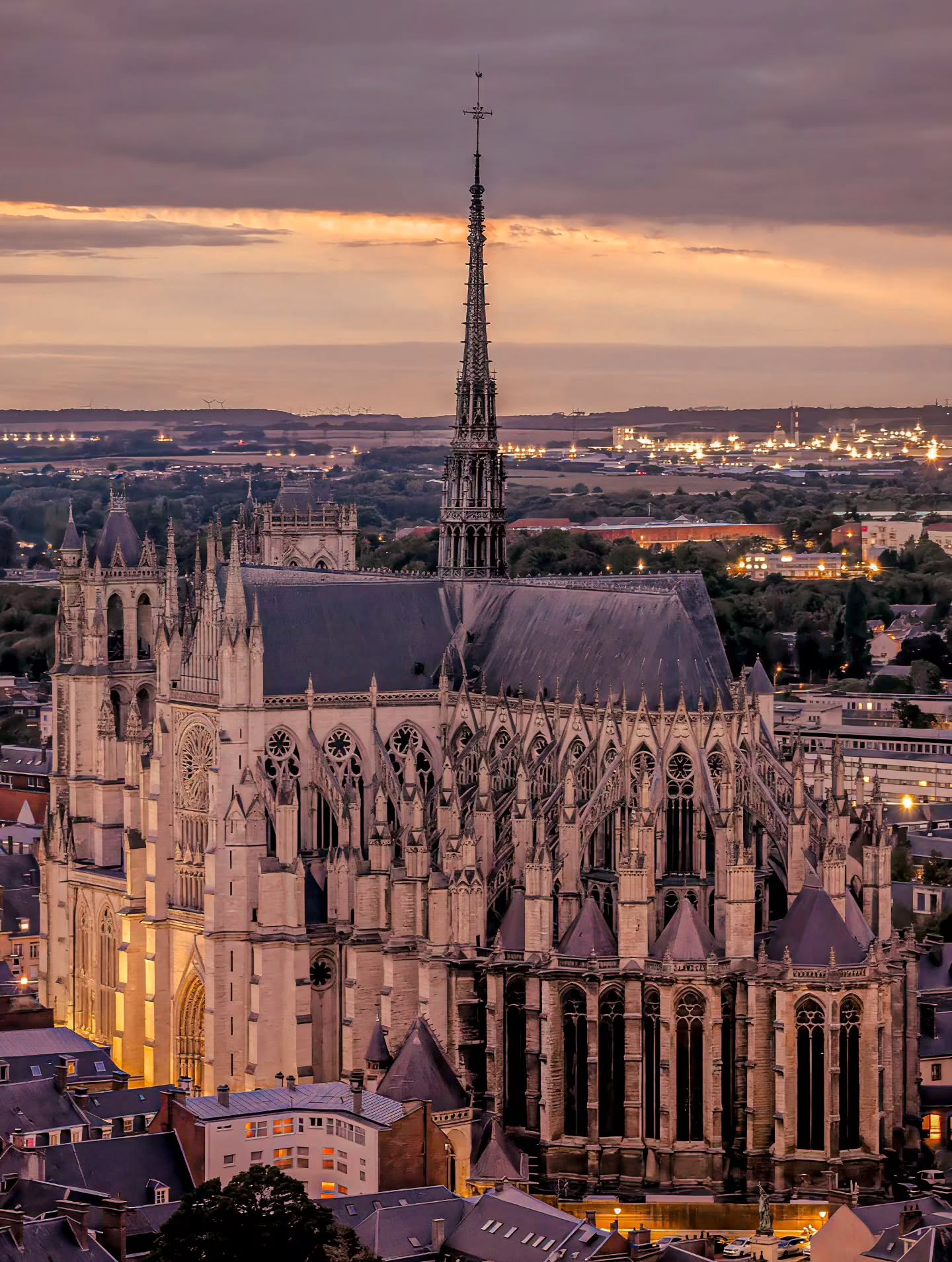 Two Amiens Landmarks Offer Stunning Sunset Views