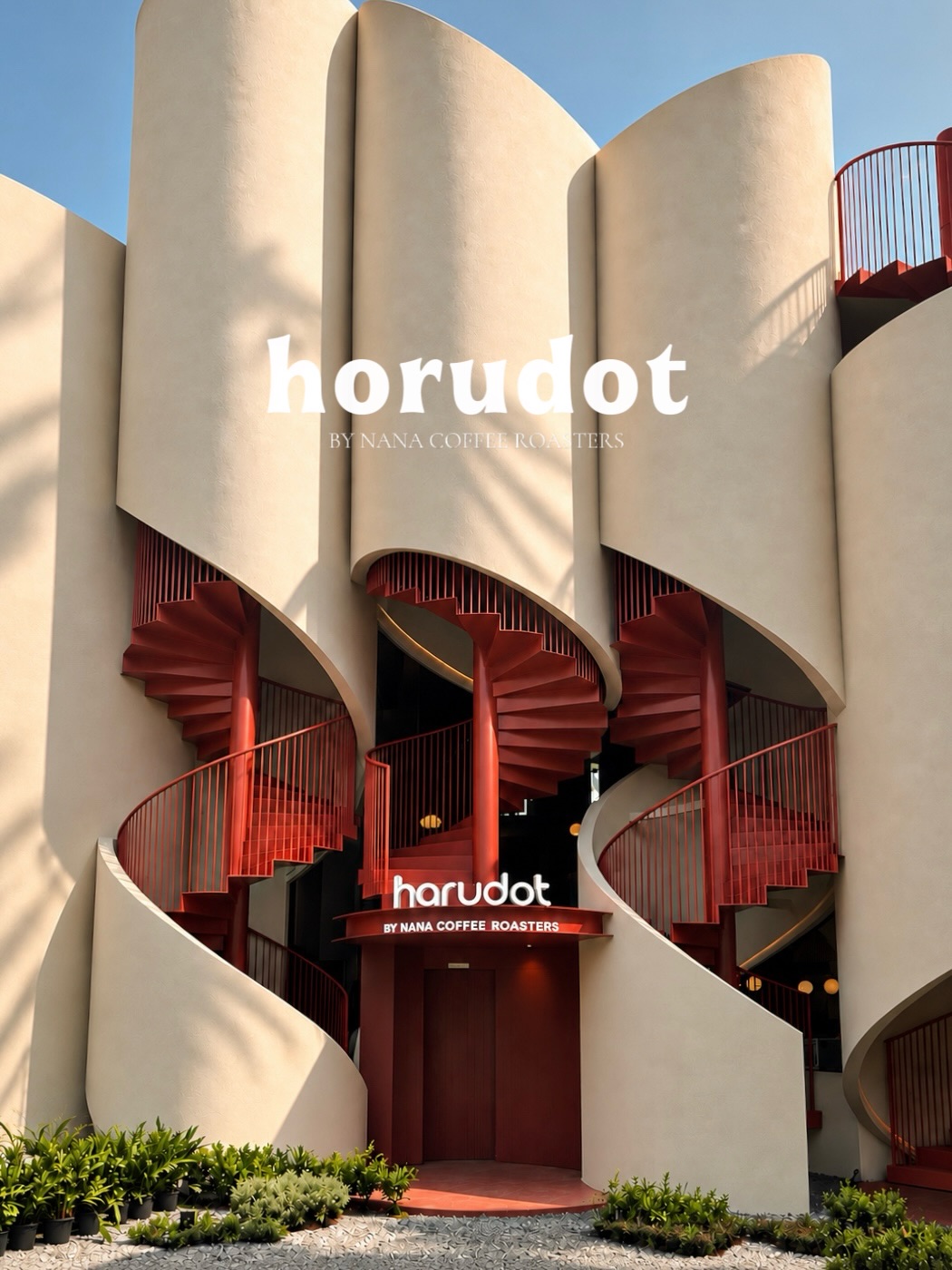 Architectural Bangkok Cafes With Red Spiral Staircases