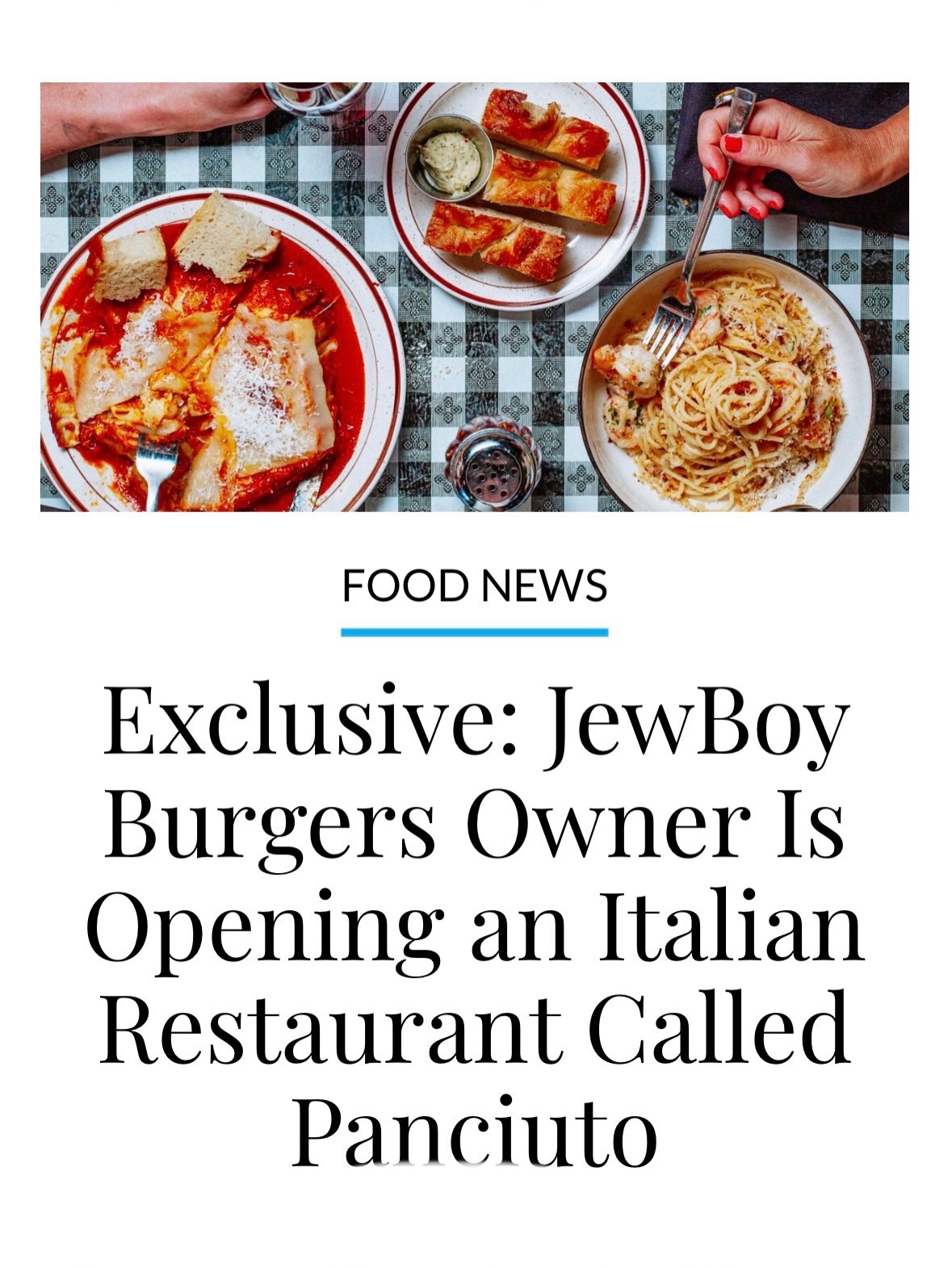 Panciuto Offers Classic Italian American Comfort Food