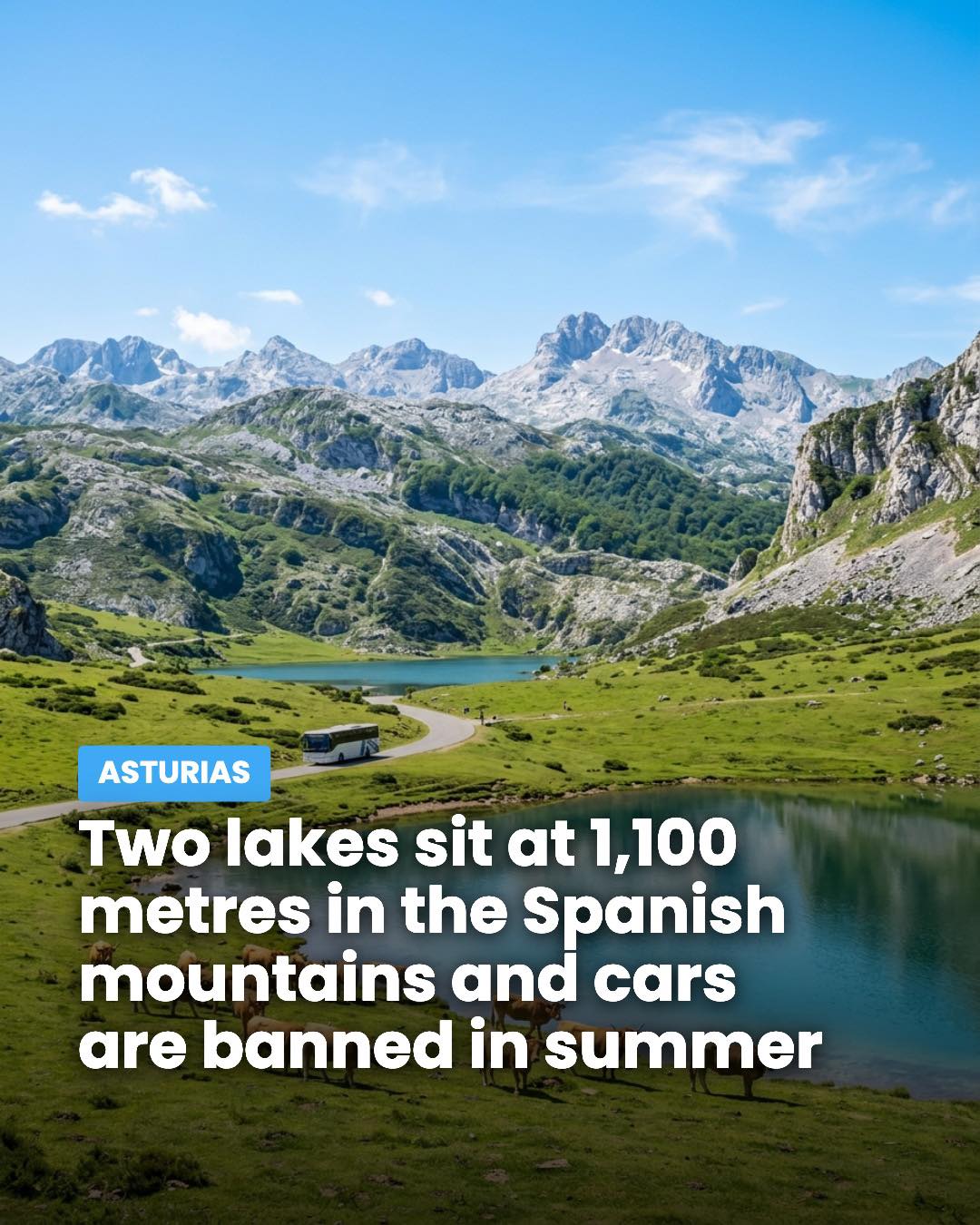 Lakes of Covadonga In Picos de Europa National Park