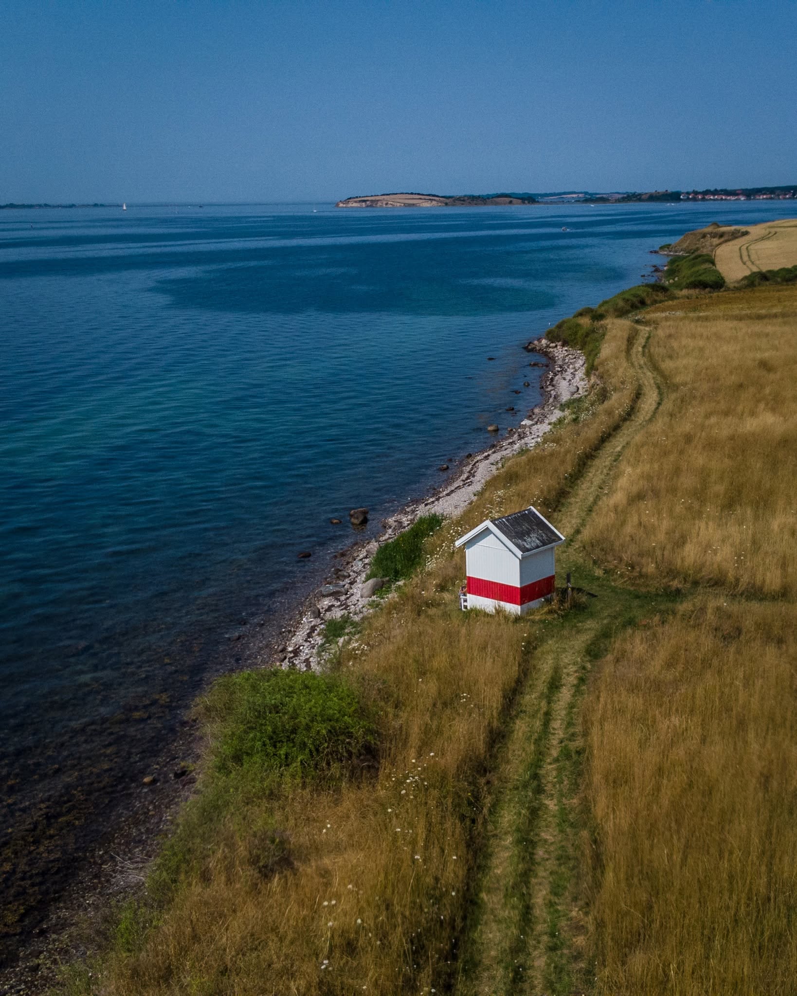 Bjørnø Lighthouse Guides Ships In South Funen Archipelago