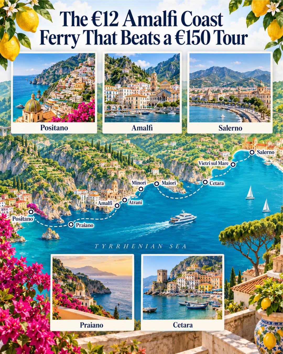 Amalfi Coast Towns Accessible By Ferry