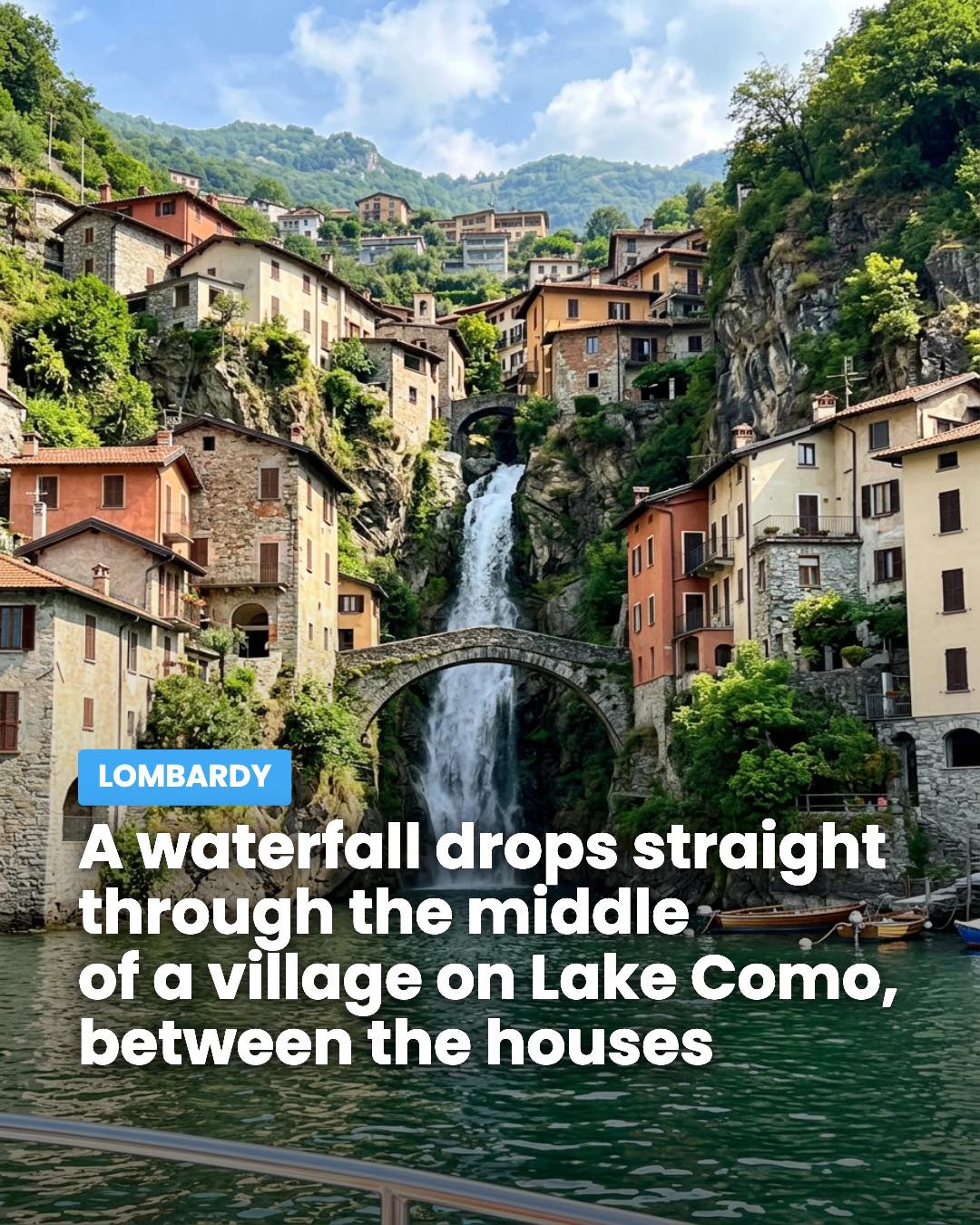 Gorge Village With Houses on Cliff Walls