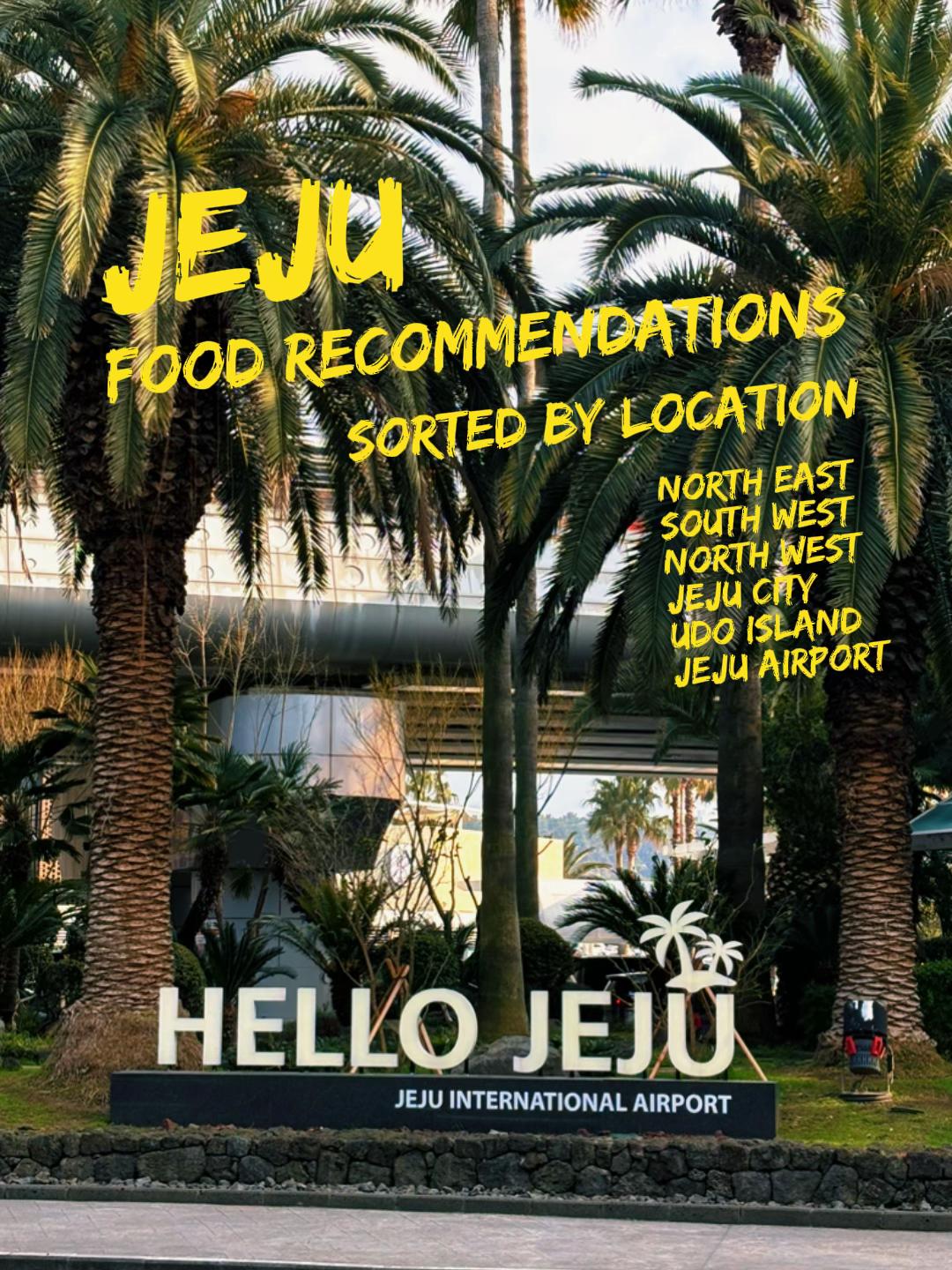 Jeju Cafes and Restaurants by Region