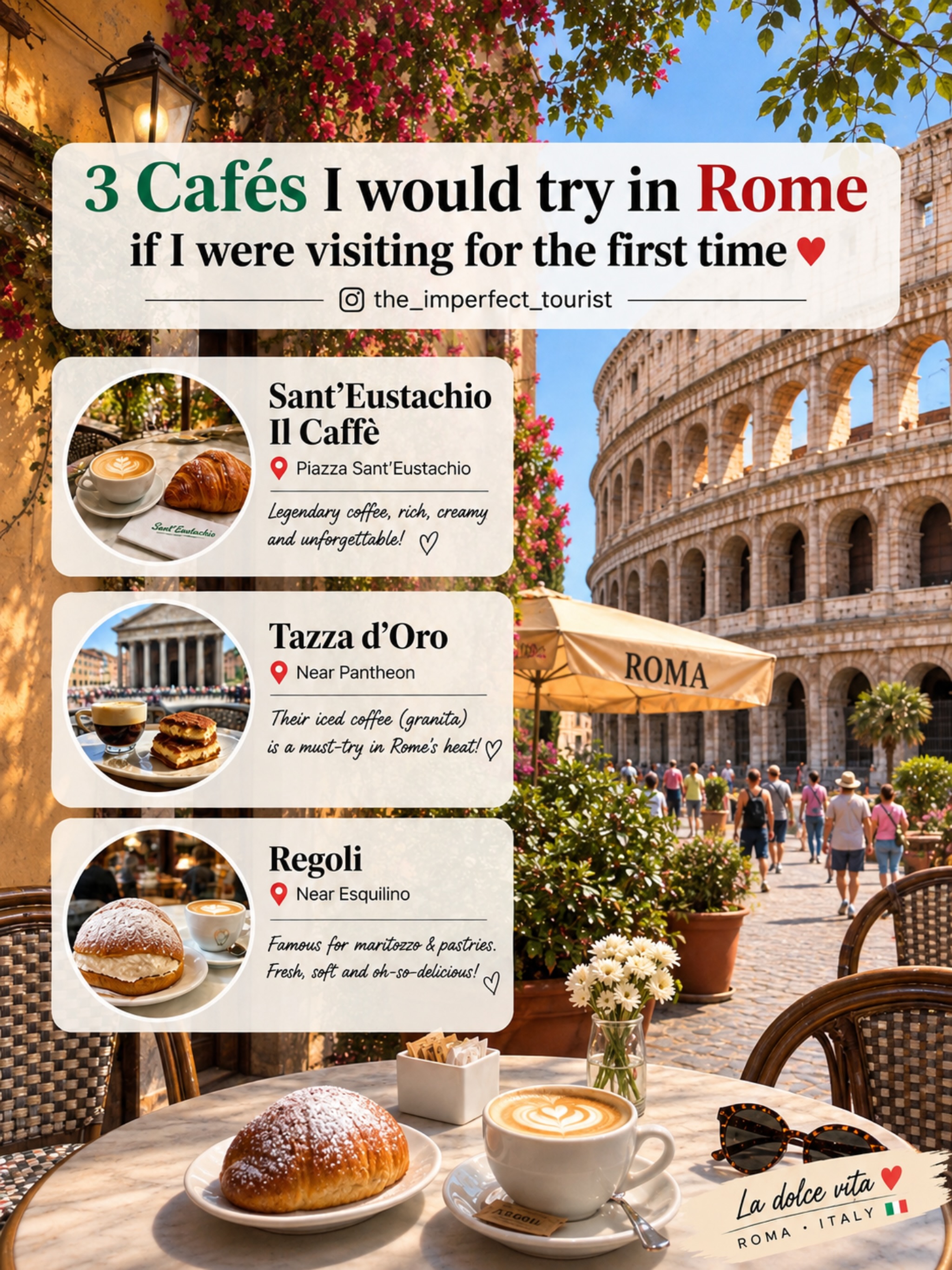 Rome's Top Cafes For Coffee & Pastries