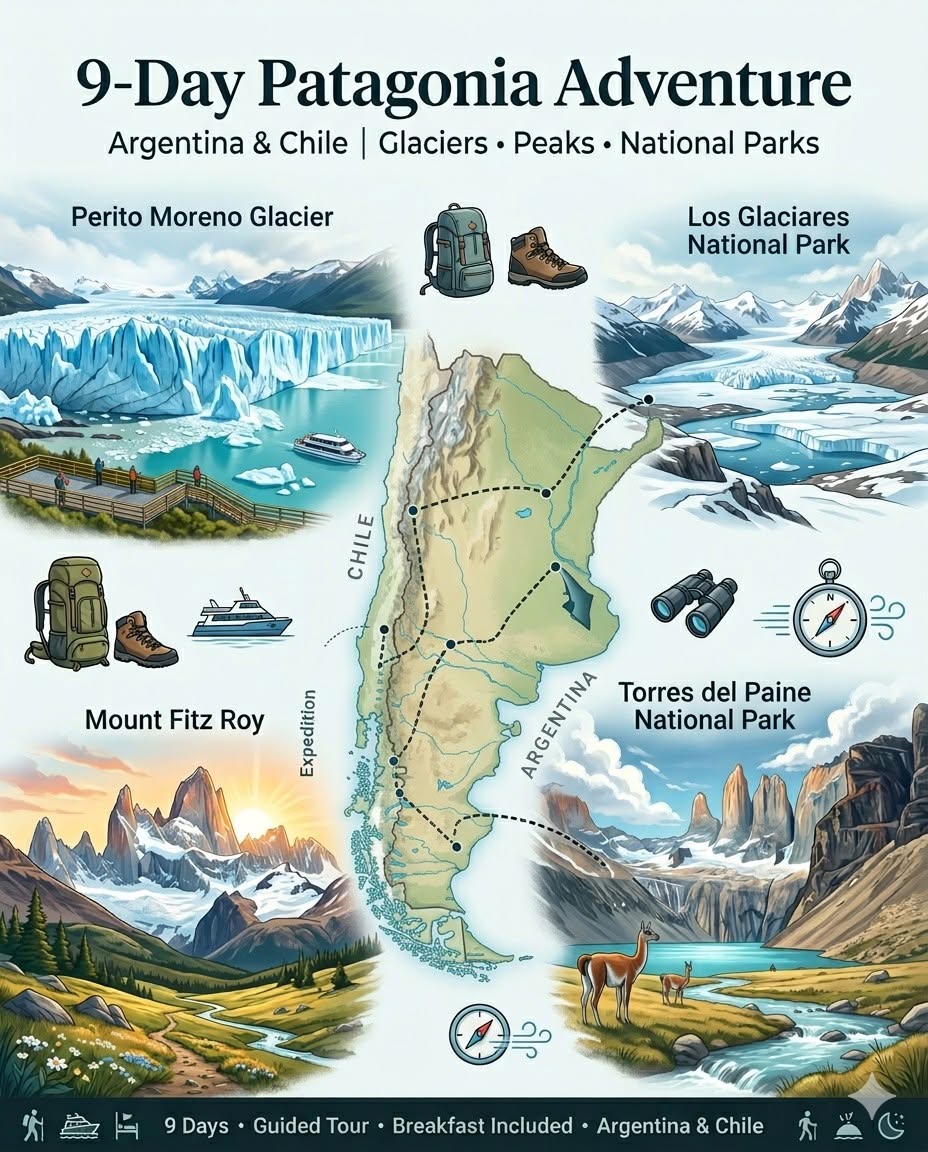 Patagonia Adventure: Glaciers, Peaks, and Parks