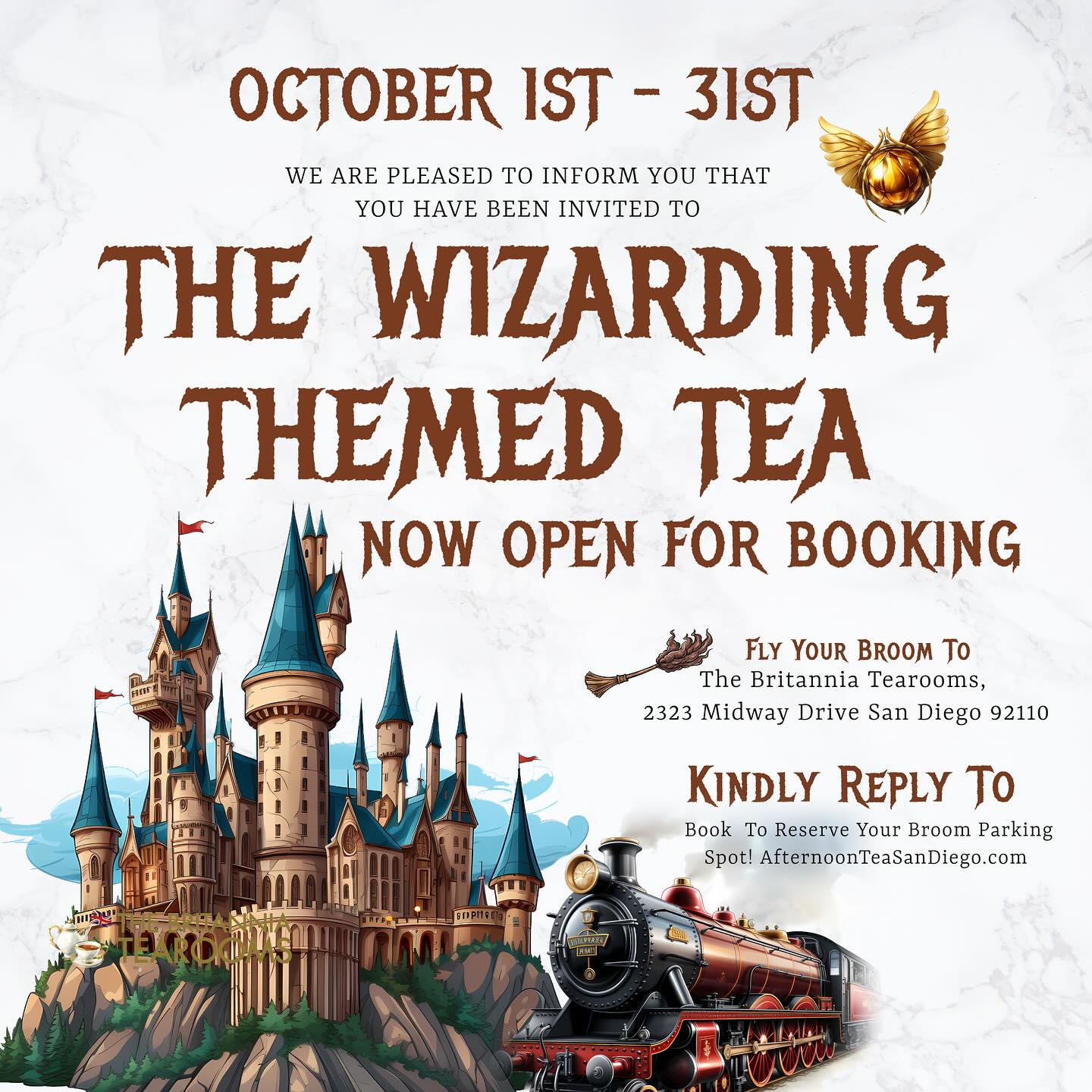 Wizarding Afternoon Tea Experience In San Diego