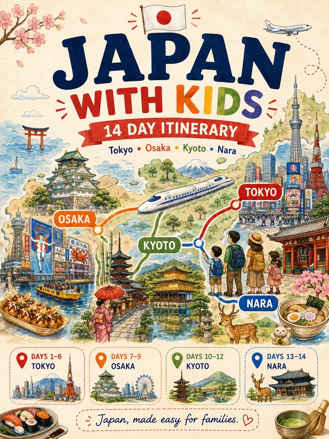 Japan Family Itinerary: Tokyo, Osaka, Kyoto, Nara
