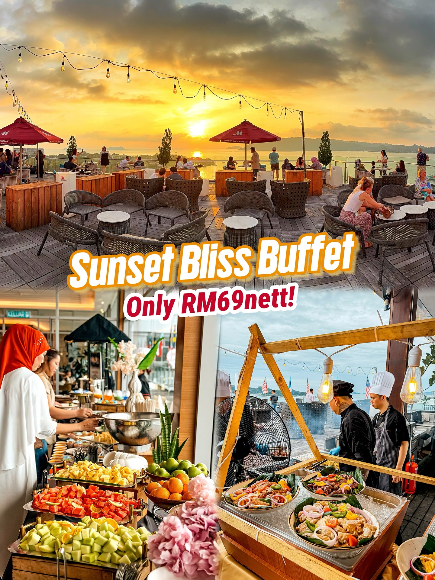 Rooftop Sunset Dining at Kota Kinabalu Marriott Hotel