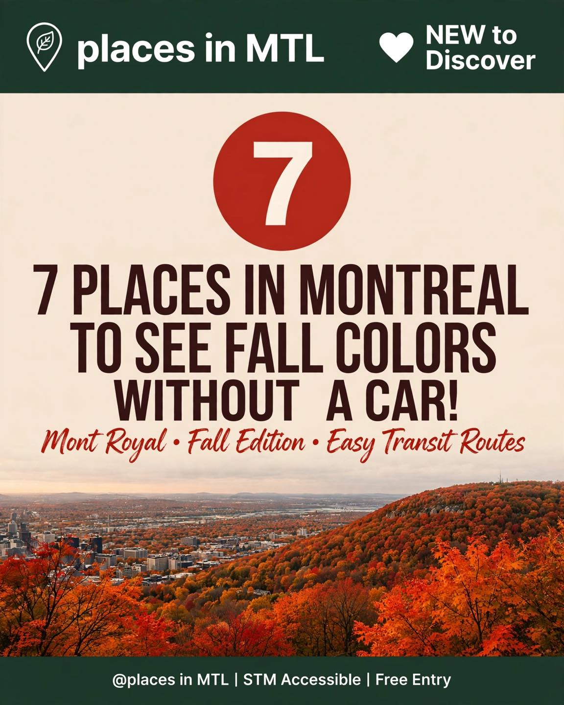 Montreal Parks For Car-Free Fall Color Viewing