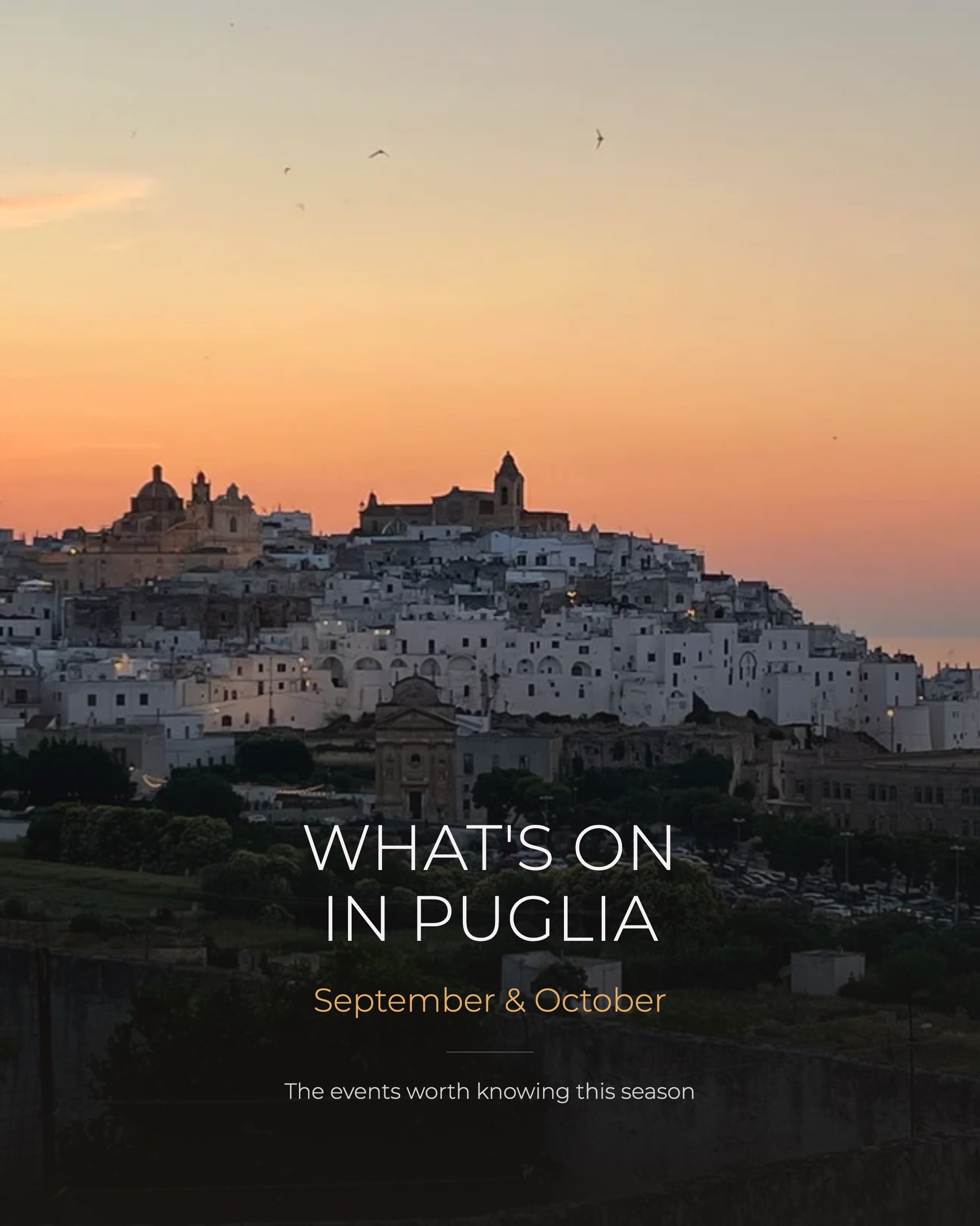 Puglia's September and October Events and Attractions