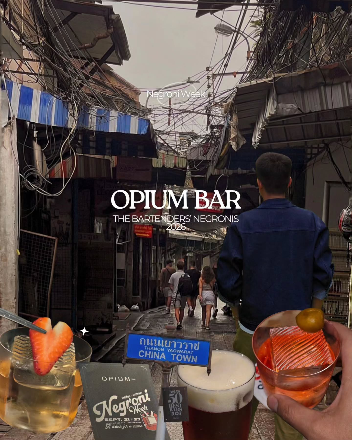 Opium Bar's Negroni Week Features Bartender Creations