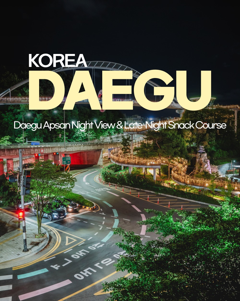 Daegu Night Views and Late-Night Market Snacks