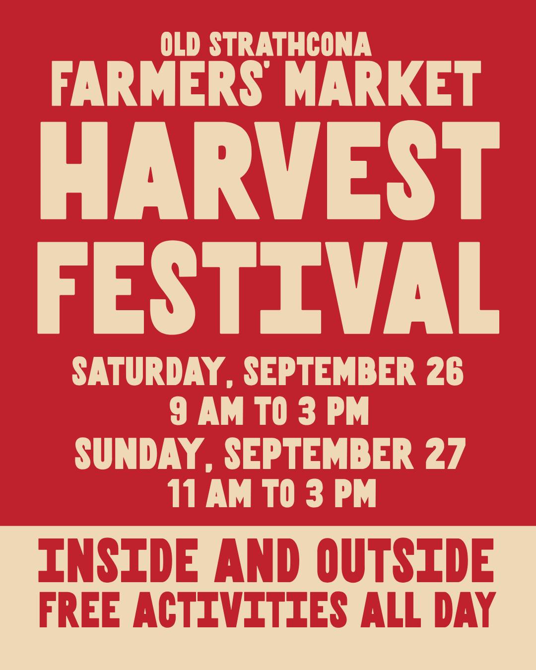 Old Strathcona Farmers' Market Harvest Festival
