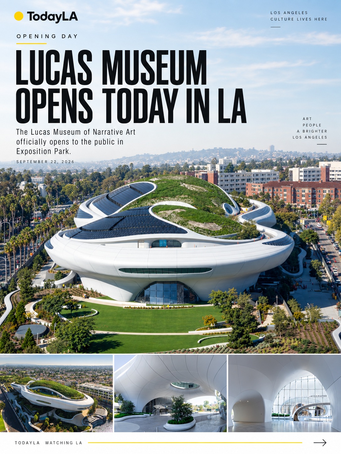 Lucas Museum Opens in Los Angeles' Exposition Park