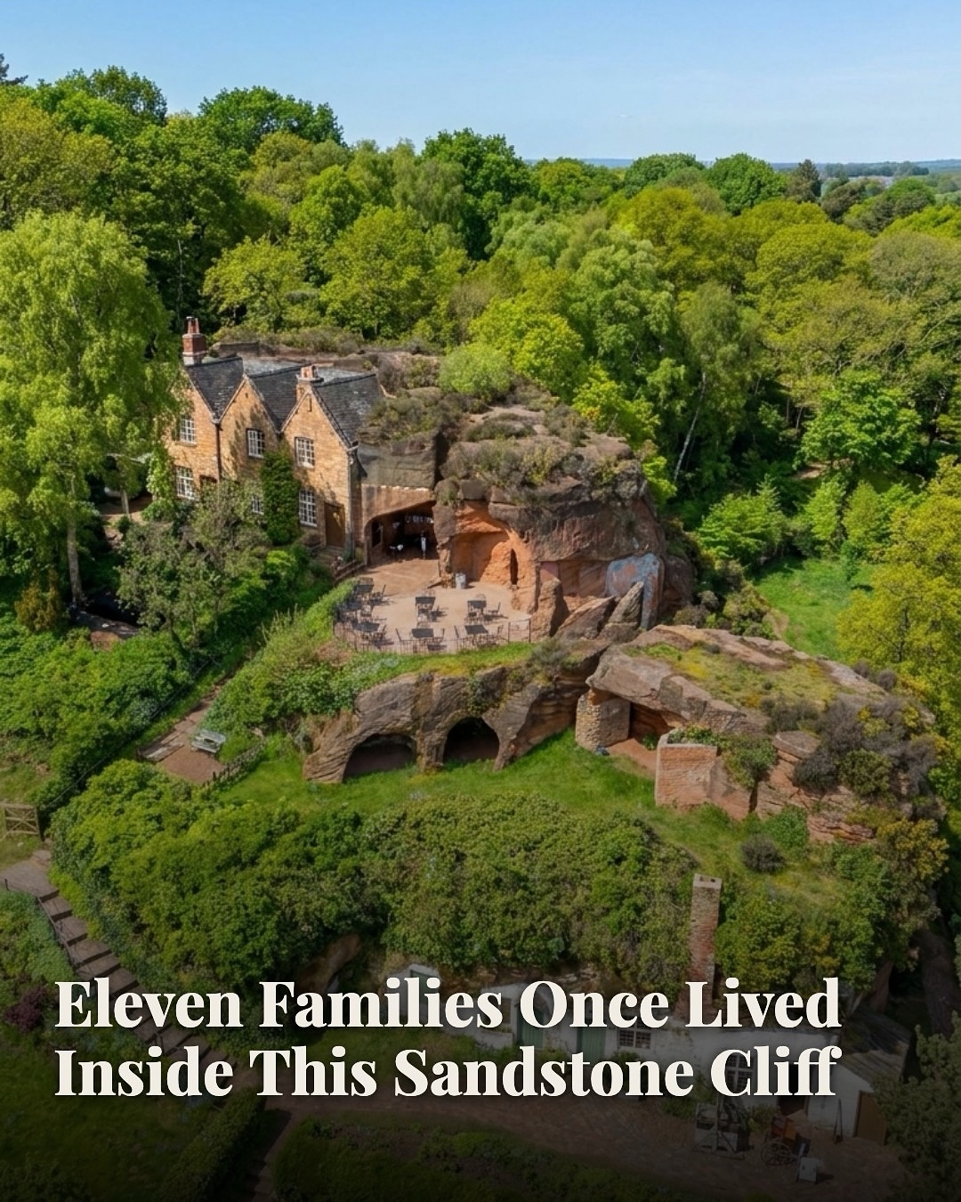 Staffordshire Rock Houses Carved Into Cliffside