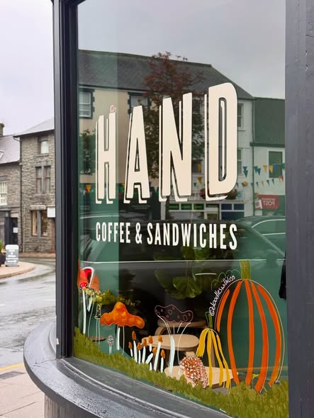 North Wales Autumnal Coffee Shop Window Display