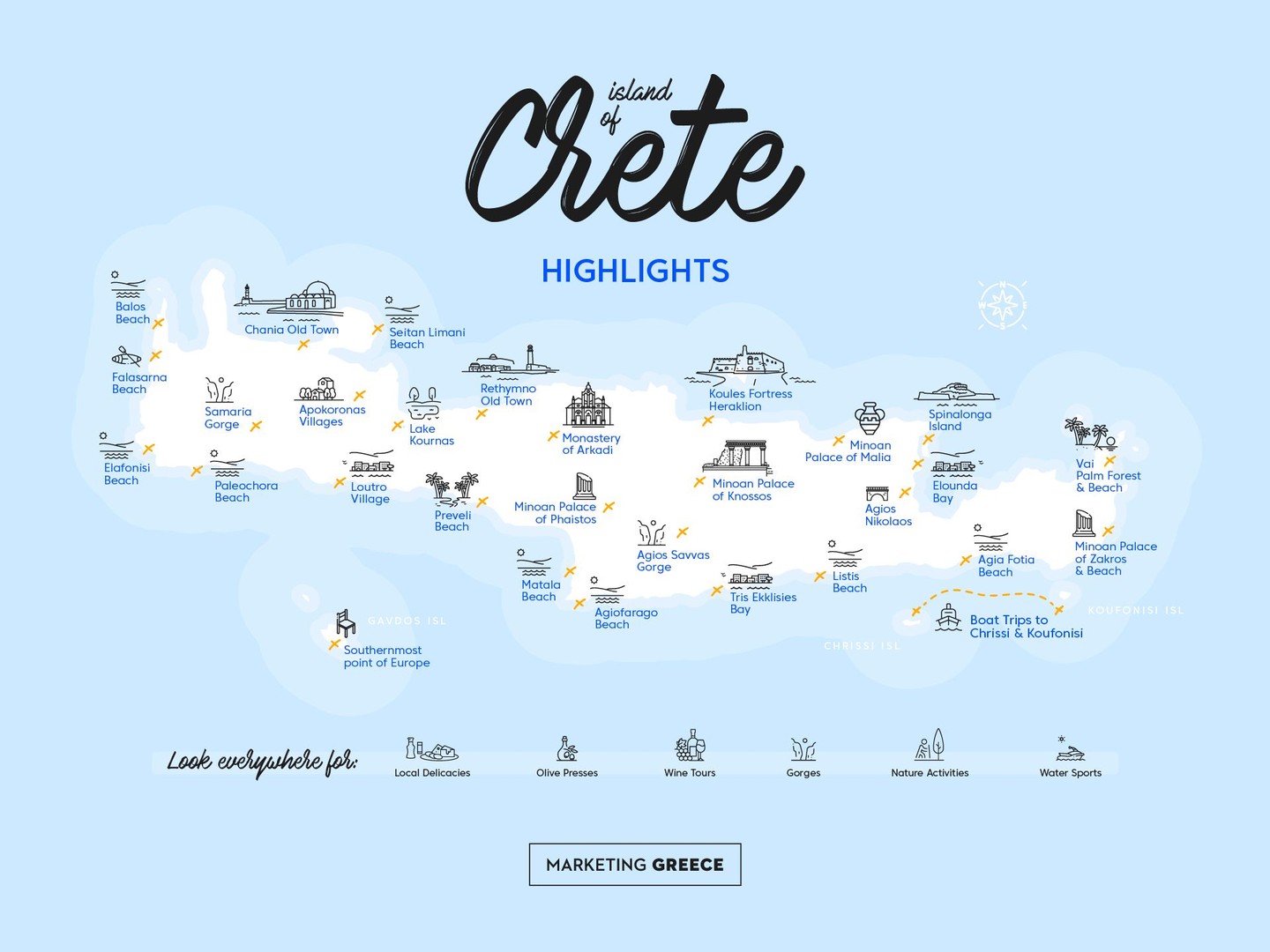 Crete's Top Beaches, Ruins, and Natural Wonders