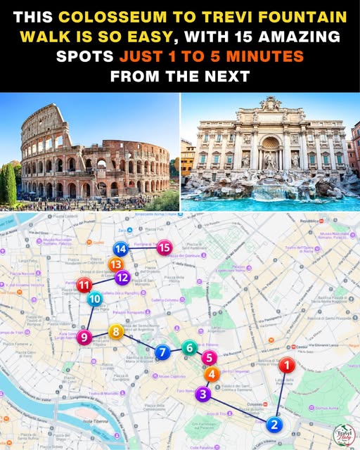 Historic Roman Landmarks Along a Scenic Walking Route