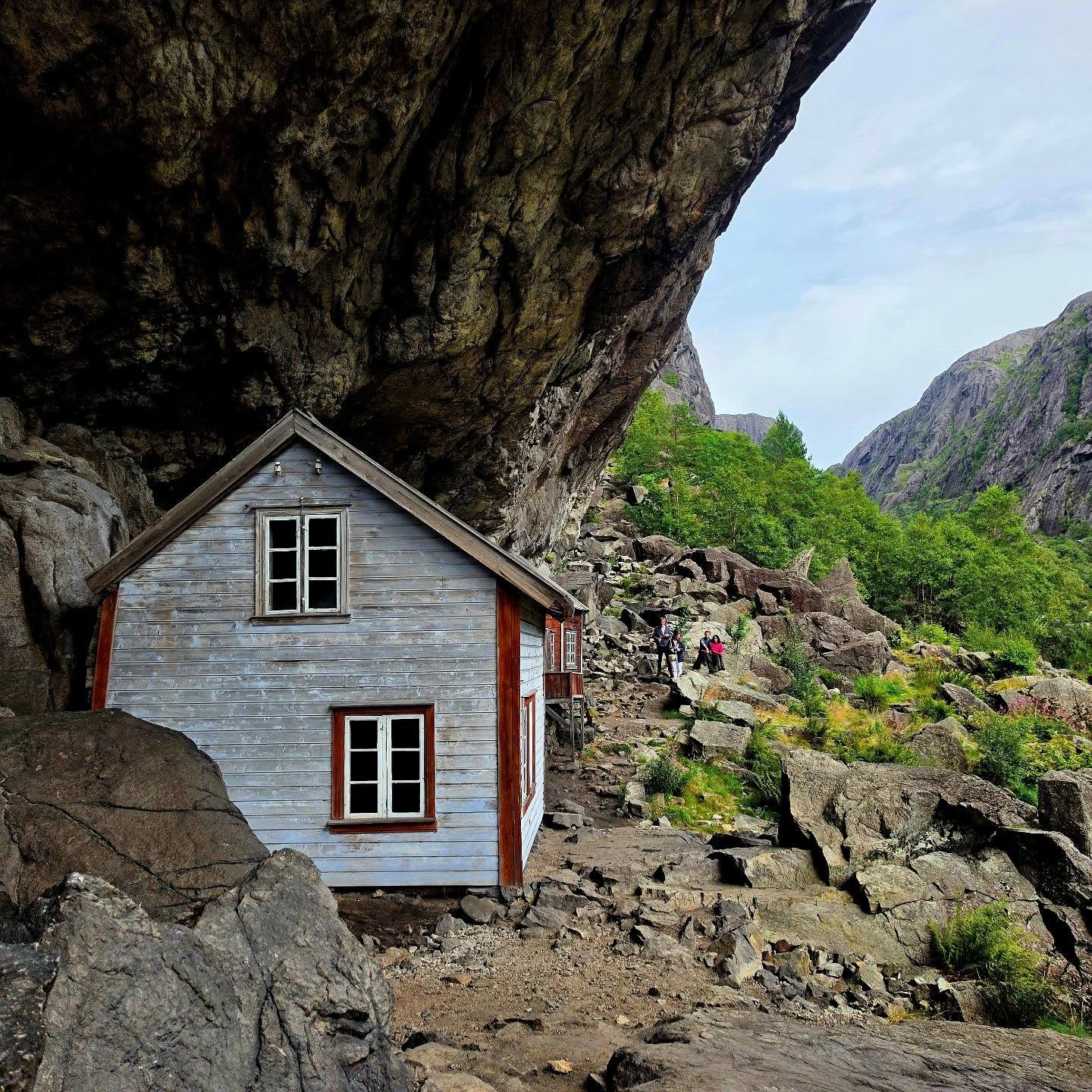 Historic Stone Age Settlement Under Norwegian Rock Overhang