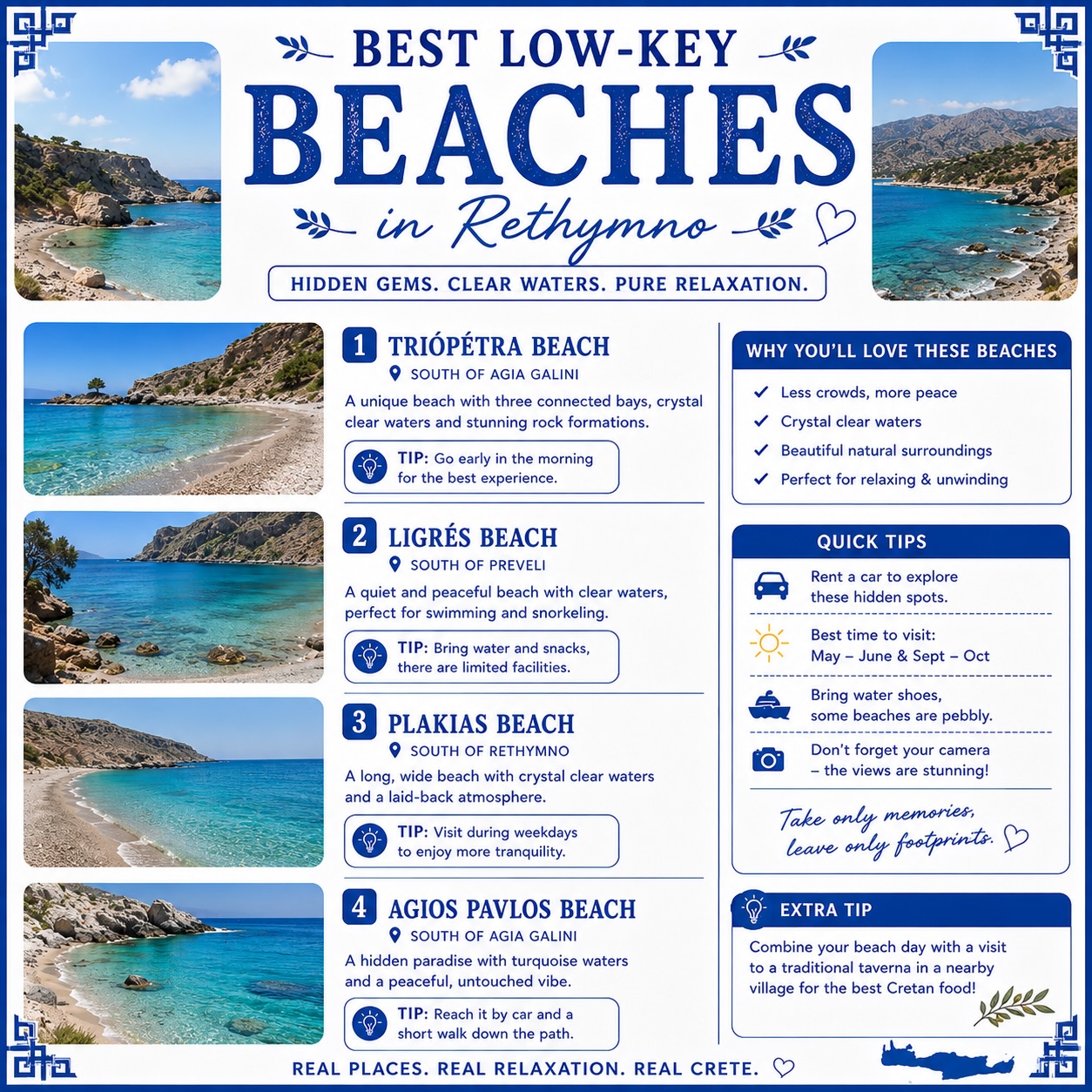 Crete's Quiet Beaches: Rethymno's Hidden Gems
