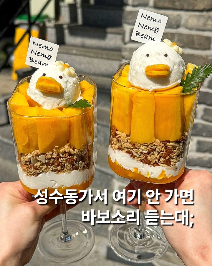 Mango Duck Dessert Cafe in Seongsu-dong