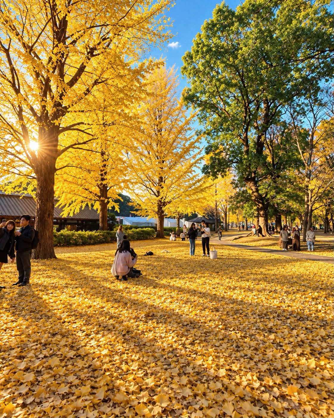 Ueno Park's Golden Autumn Foliage