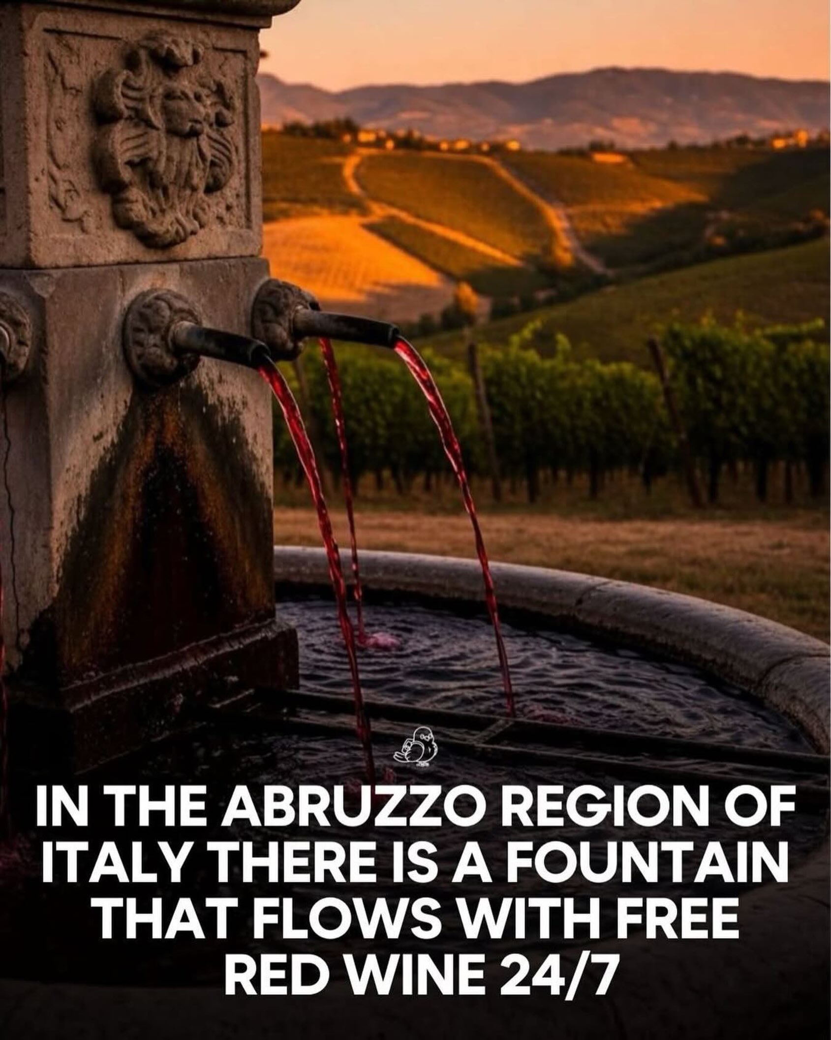 Abruzzo Wine Fountain Welcomes Pilgrims