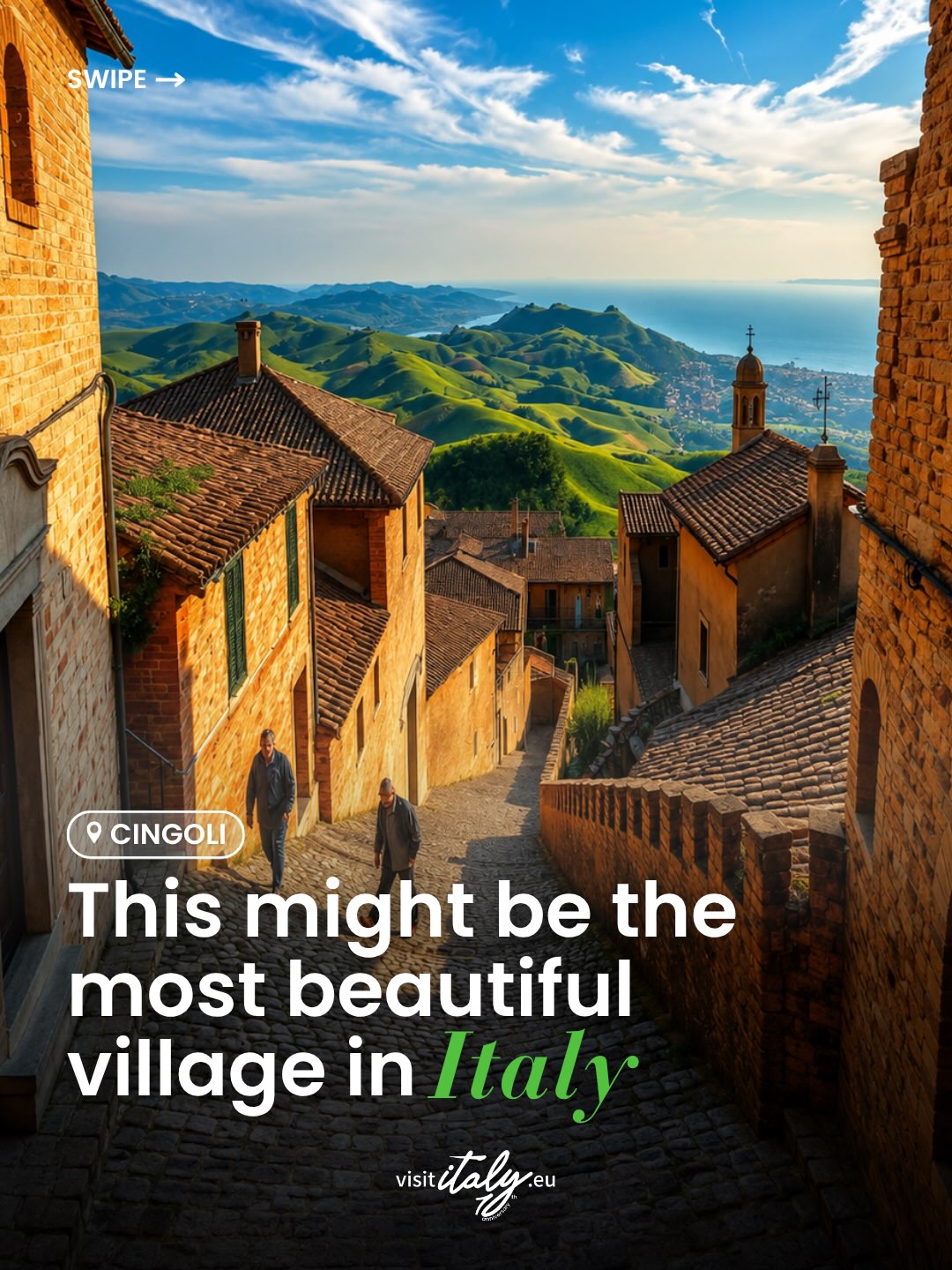Cingoli: Medieval Village, Lake, and Adriatic Views
