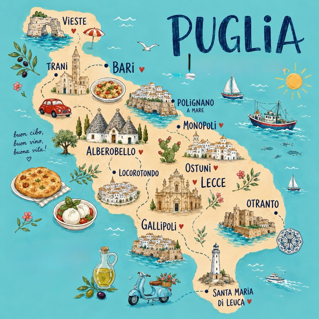 Puglia's Iconic Towns and Coastal Gems