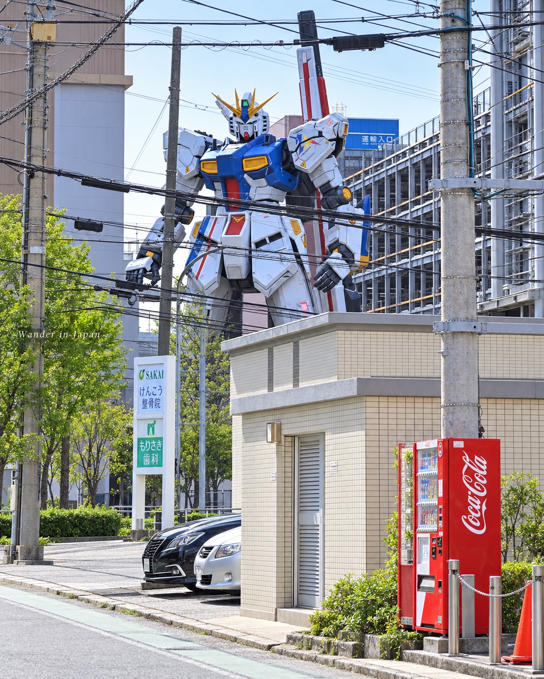 Giant Gundam Statue Lights Up Fukuoka