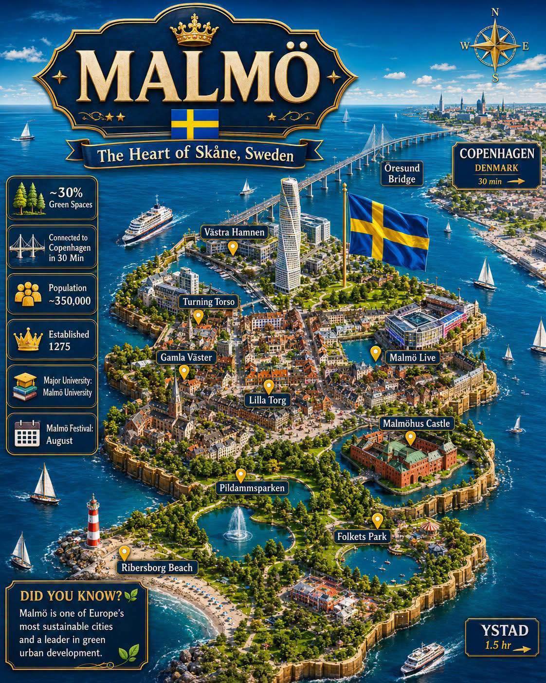 Malmö and Copenhagen Area Attractions