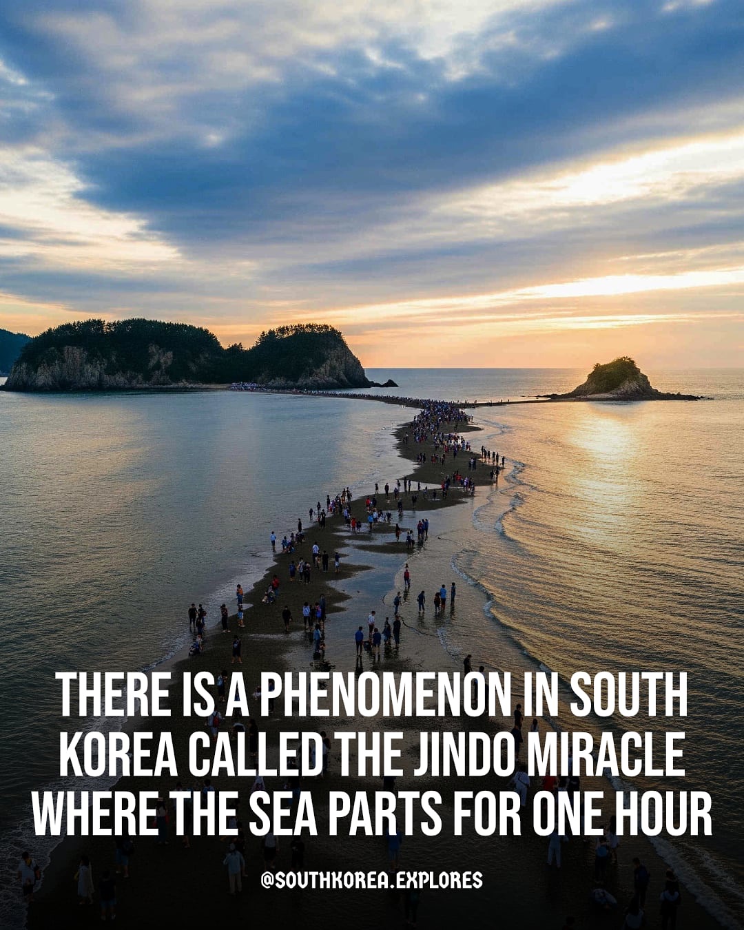 South Korean Islands Connected By Temporary Sea Road
