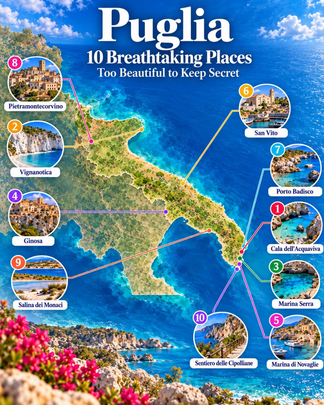 Puglia's Hidden Gems: Coves, Cliffs, and Medieval Villages
