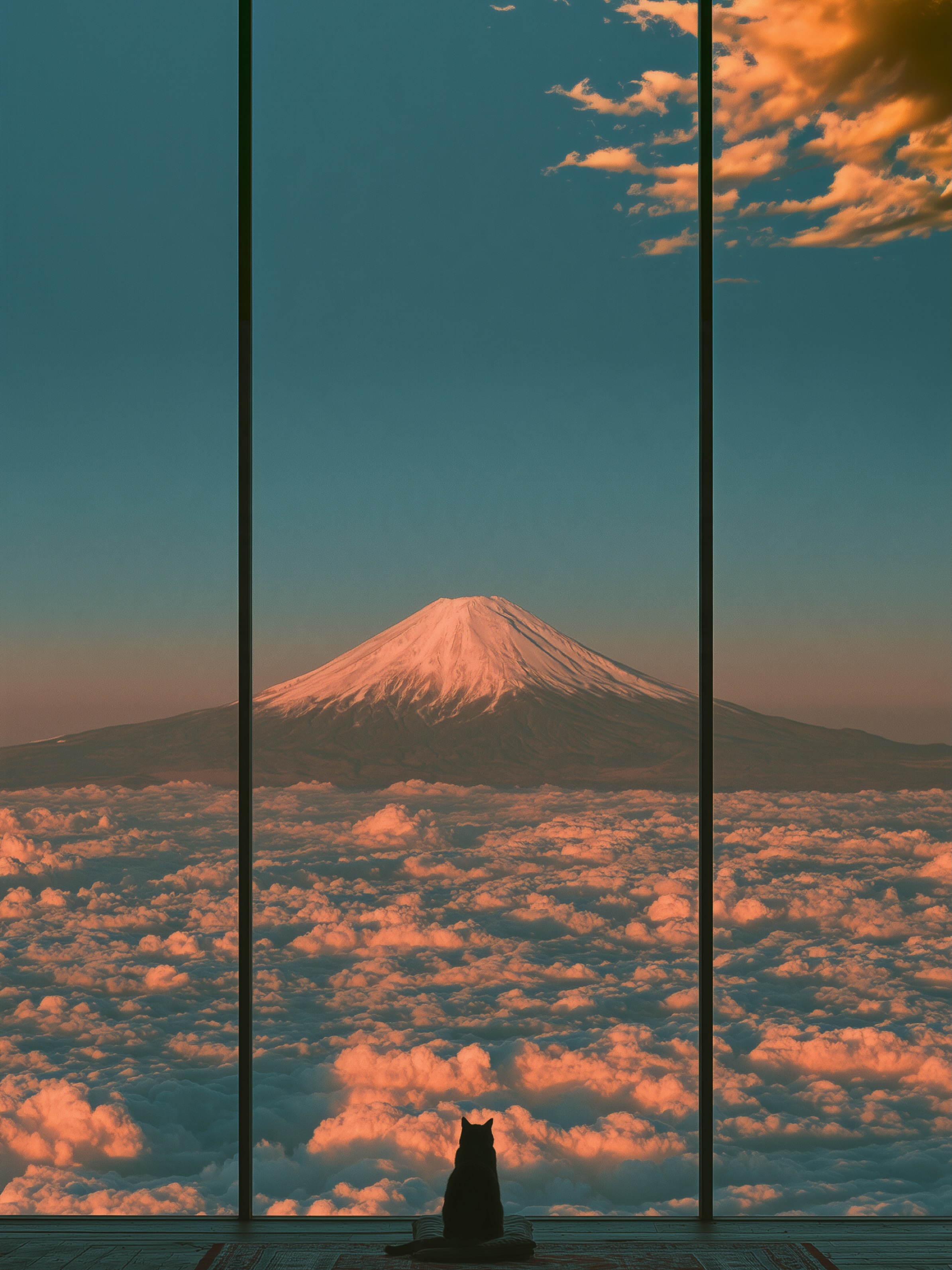 Mount Fuji Viewed Above Clouds