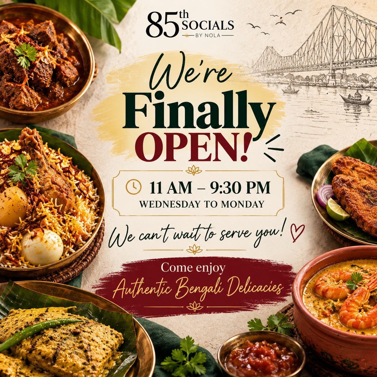 85th Socials by Nola Brings Bengali Flavors