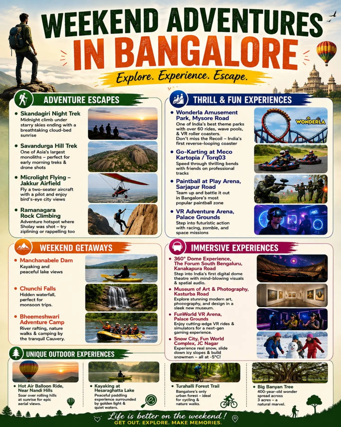 Bangalore's Top 19 Weekend Adventures