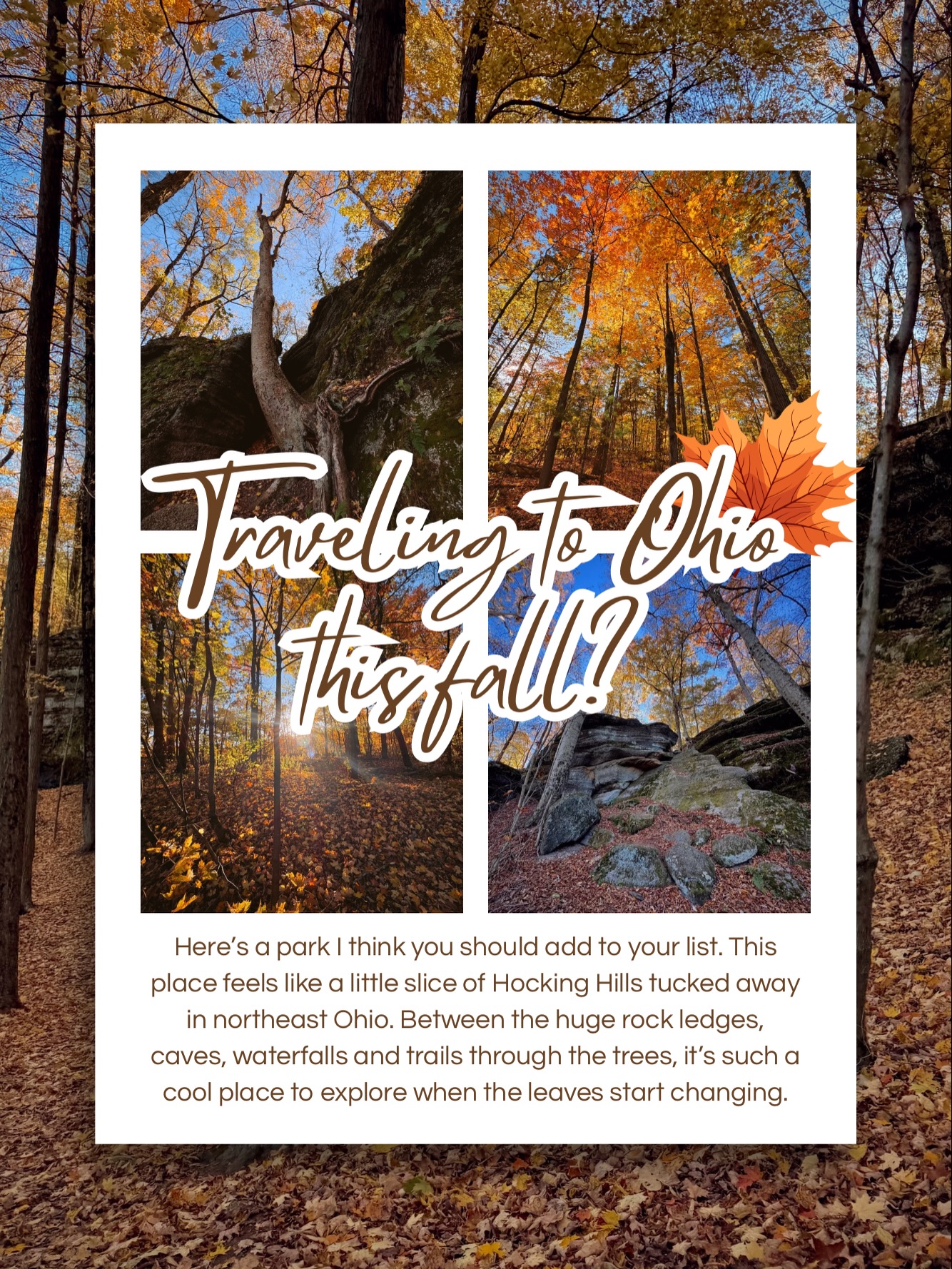 Ohio's Waterfalls and Rock Ledges