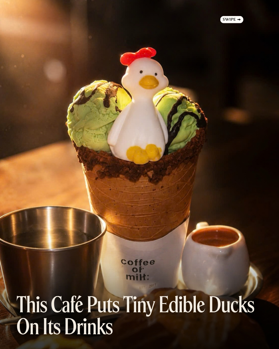 Lu Cafe Serves Drinks in Waffle Cones