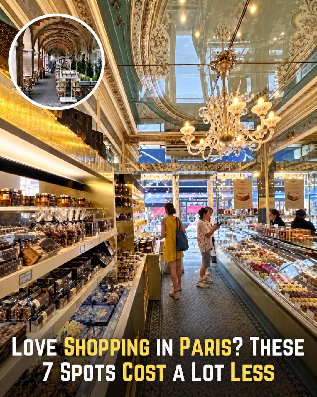 Paris Shopping Arcades And Food Shops
