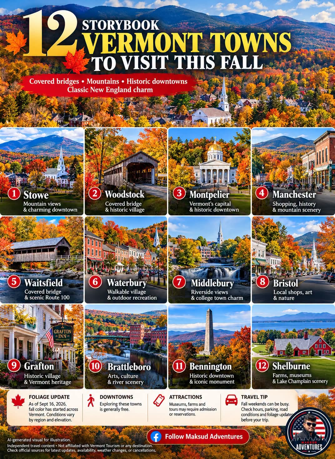 Vermont Towns Offer Fall Foliage Charm